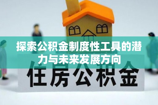 通化探索公积金制度性工具的潜力与未来发展方向
