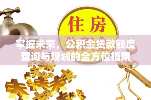 通化掌握未来，公积金贷款额度查询与规划的全方位指南